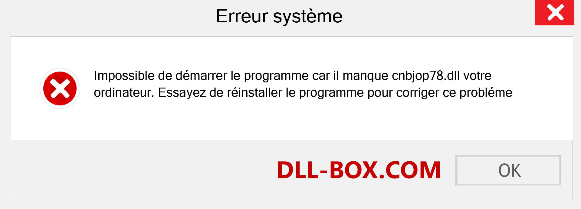 Le fichier cnbjop78.dll est manquant ?. Télécharger pour Windows 7, 8, 10 - Correction de l'erreur manquante cnbjop78 dll sur Windows, photos, images